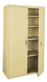 Free Standing Basic Storage Cabinet w/ Adjustable Shelves-00-278163-14AVSAND