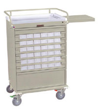 Economy Med Bin Cart with 36 - 3.5 inch Bins Key Locking-3NIB63LVHRF