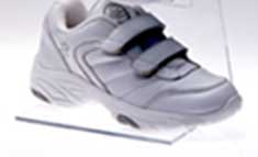 Men's White Velcro Diabetic Sport Shoes.-VM10-891DRZ