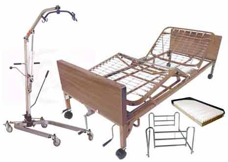 Hoyer Lift & Manual Hospital Bed Package-30051-TFILDRV