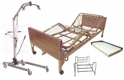Hoyer Lift & Full Electric Hospital Bed Package-50051-TFILDRV