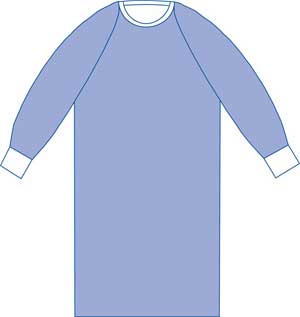 Aurora Gown Fabric Non Reinforced Raglan Sleeve Large-1082PJNYDMD