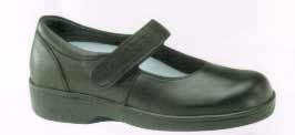 Ambulator Biomechanical Women's Diabetic Shoes-Bio Mary Jane Single Velcro Black Leather-W0006BAFHI