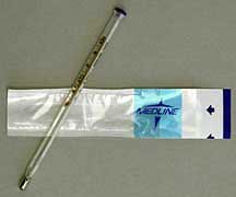 Tempo-Tek Glass Mercury Thermometers, Blue, Oral-B06307SDMMD