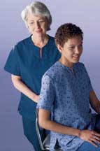 Ladies Keyhole Neckline Scrub Top, XS-XL.-968MD
