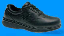 Black Men's Lace Kosmo Diabetic Shoe-LM20-998DRZ