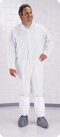 Classic Spunbound Coveralls Large Elastic Wrist and Ankle Latex-Free-L005VCNONMD