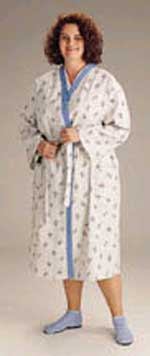 Patient Robes Blue Trim Galaxy Grey-ZXXX512110TDMMD