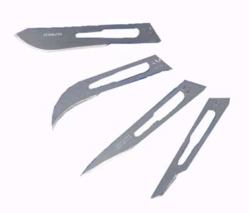 Removable Stainless Steel Blades For Disposable Scalpels No. 11%>