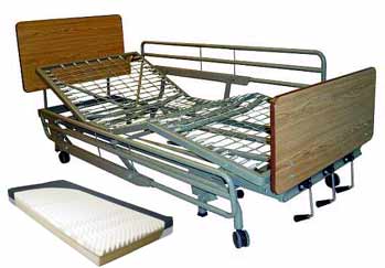 Deluxe Institutional Manual Adjustable Hospital Bed-0021NLTTUF