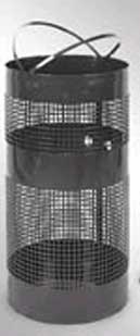 Perforated Steel Park Baskets 34 Gallon Free Standing-3HMNUMD