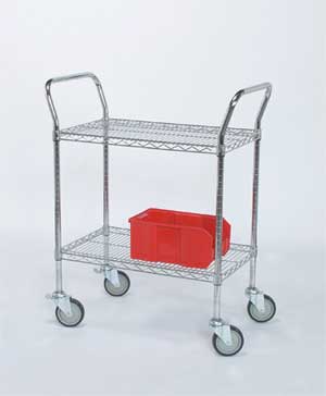 2 Shelf Unit Heavy Duty Utility Carts 18 in. W x 30 in. L x 38 in. H-C20381UTRDMMD