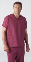 Unisex V-Neck Knit Trim Scrub Top, S-XL-N426MD