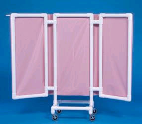 Wheeled PVC Privacy Screen 53in High-35SPWIPU