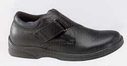 Ariya Men's Diabetic Shoes Black Leather Velcro-M006YAFHI
