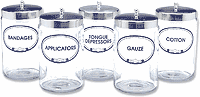 Labeled Sundry Jars - Set of 5