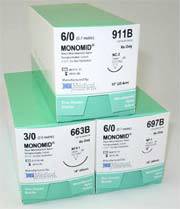 Nonabsorbable Nylon Sutures for NC-2 Reverse Cutting Needle