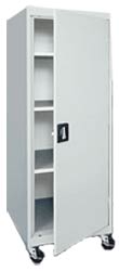 Single Door Mobile Storage Cabinet Adj. Shelves