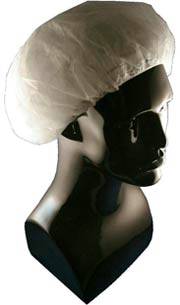 White Polypropylene Bouffant Cap