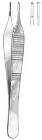 Adson Tissue and Suture Forceps, 4-3/4 in, 1x2 Teeth with Tying Platform