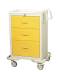 Aluminum - 3 Drawer Isolation Cart w/ Key Lock, Two Toned