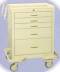 Aluminum - 5 Drawer Mobile Workstation, Solid Color