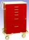 Aluminum - 6 Drawer Cart w/Breakaway Lock, Solid Color