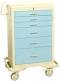 Aluminum - 6 Drawer Mobile Workstation - Two Toned