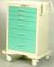 Aluminum - 6 Drawer Mobile Workstation w/Push Button Lock, Two Toned