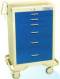 Aluminum - 6 Drawer Mobile Workstation w/ Electronic Lock, Two Toned
