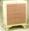 Aluminum - 6 Drawer Wide Cart w/ Key Lock, Two Toned