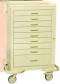 Aluminum - 9 Drawer Cart w/ Breakaway Lock, Solid Color