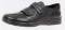 Ariya Men's Diabetic Shoes Black Leather Double Hook-N-Loop