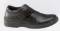 Ariya Men's Diabetic Shoes Black Leather Single Hook-N-Loop