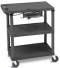 Black Utility Cart with 3 shelves