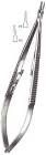 Castroviejo Needle Holder, 5-1/2in, Straight w/Catch, Extra Delicate Jaws