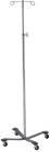 Chrome Plated IV Stand, Heavy Base