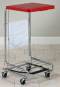 Chrome Square Red Tilt-Lid Hamper