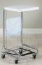 Chrome Square White Tilt-Lid Hamper