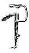 Davis Mouth Gag, 6-1/4in, Double Bite, Left, w/o Blades