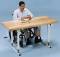 Deluxe Crank Butcher Block Work Table