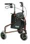 Flame Red 3-Wheel Aluminum Rollator