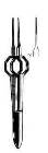Foerster Eye Dressing Forceps, 3-3/4 in, Octagonal Grip, Straight, Serrated Tips, 0.5mm Wide