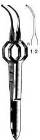Foerster Eye Dressing Forceps, 3-3/4 in, Octagonal Grip, Curved, 1x2 Teeth, 0.5mm Wide