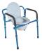 Folding Aluminum Commode w/Padded Armrests