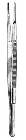 Gerald Dressing Forceps, Serrated Tips, 7 in