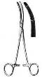 Heaney Hysterectomy Forceps, 8-1/4in, Heavy Pattern, Double Tooth, Curved
