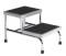 Heavy Duty, Two Step Chrome Plated Step Stool with Handrail