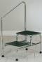 Heavy Duty, Two Step Chrome Plated Step Stools w/ Handrail