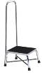 Large Chrome Bariatrics Step Stool w/ Handrail